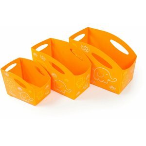 Tároló doboz PRIMOBAL Gyerek tárolódoboz készlet, narancssárga, 3db, S + M + L méretben