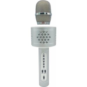 Gyerek mikrofon Teddies Karaoke mikrofon Bluetooth ezüst színű