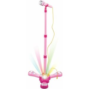 Gyerek mikrofon Teddies Karaoke mikrofon rózsaszín