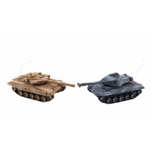 Távirányítós tank Teddies Tank RC 2 db, 25 cm, tankcsata + újratöltő csomag 27 MHZ és 40 MHz