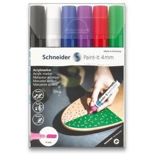 Popisovač Schneider Paint-It 320 V1 akrylový, 6 ks