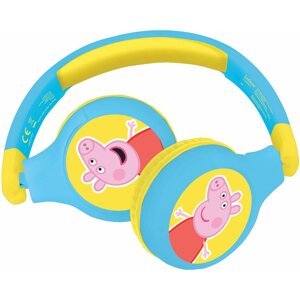 Vezeték nélküli fül-/fejhallgató Lexibook Peppa Malac Fejhallgató 2 az 1-ben Bluetooth® biztonságos hangerővel gyermekek számára