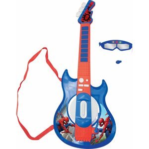 Zenélő játék Lexibook Spider-Man Elektronikus világító gitár szemüveg alakú mikrofonnal