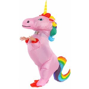 Jelmez Felfújható jelmez gyerekeknek - Pink Unicorn with Rainbow Tail