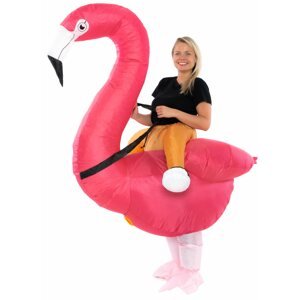 Jelmez Felfújható jelmez felnőtteknek - Riding Flamingo