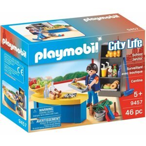 Építőjáték Playmobil 9457 Gondnok és sulibüfé