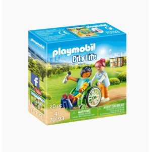 Figura Playmobil 70193 Kerekesszékben a beteg