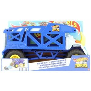 Játék autó Hot Wheels Monster Trucks Rhino szállító teherautó