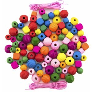 Gyöngy Teddies Fa színes gyöngyök gumiszalagokkal, kb. 800 darab