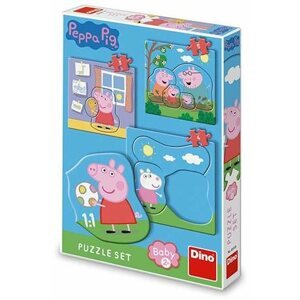Puzzle Peppa Pig család 3-5 baba puzzle készlet
