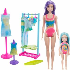 Játékbaba Barbie Color Reveal Neon Batik Ajándékszett