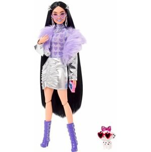 Játékbaba Barbie Extra - Ezüst ruha