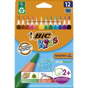 Színes ceruza BIC Evolution háromszögletű színes ceruza 12 szín