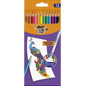 Színes ceruza BIC radírozható színes ceruza - 12 db