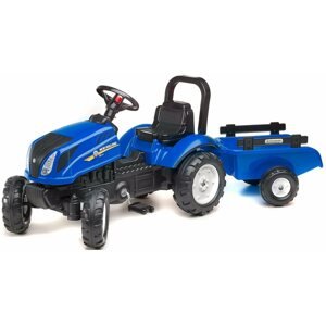 Pedálos traktor Traktor görgővel - kék