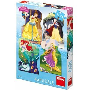 Puzzle Dino Princess és barátai (4 x 54 darabos)