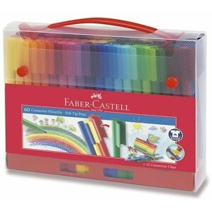 Filctoll Faber-Castell Connector összekapcsolható filctoll készlet, 60 szín