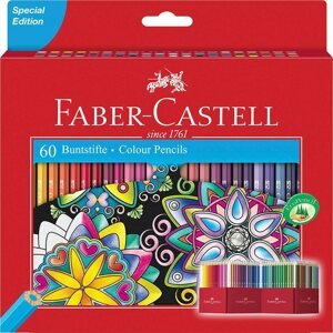 Színes ceruzák Faber-Castell ceruzák, 60 különböző színben