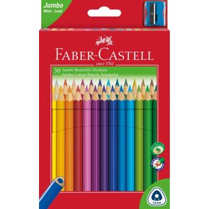 Színes ceruza Faber-Castell Jumbo ceruzák, 30 különböző színben