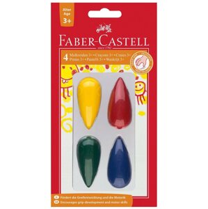 Színes ceruza Faber-Castell cseppalakú műanyag kréták 4 színben