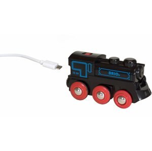 Vonat Brio World 33599 Újratölthető mozdony USB kábellel