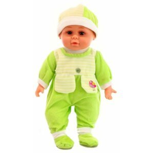 Játékbaba Baba hangeffektusokkal - zöld
