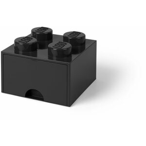 Tároló doboz LEGO 4 tárolódoboz - fekete