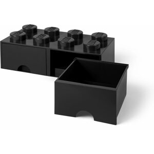 Tároló doboz LEGO 8 tárolódoboz - fekete