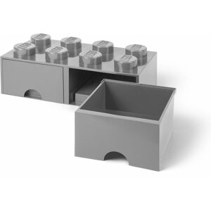Tároló doboz LEGO 8 tárolódoboz - szürke