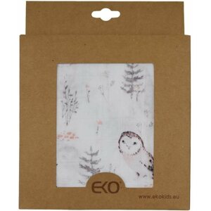 Paplan EKO bambusz muszlin takaró Owls 120 x 120 cm