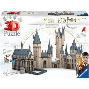 3D puzzle Ravensburger 3D Puzzle 114979 Harry Potter: Roxfort kastély - Nagyterem és Csillagvizsgáló torony 2 az 1-ben