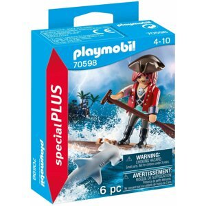 Figura Playmobil 70598 Kalóz tutajon cápával