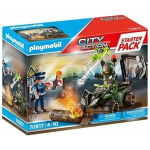 Építőjáték Playmobil Starter Pack Rendőrség veszélyes bevetésen