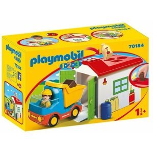 Építőjáték Playmobil 70184 Teherautó garázzsal