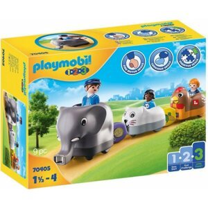 Építőjáték Playmobil 70405 Vontatóvonat állatokkal