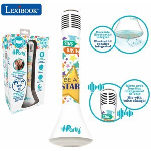 Gyerek mikrofon Lexibook iParty vezeték nélküli karaoke mikrofon beépített hangszóróval és fényhatásokkal