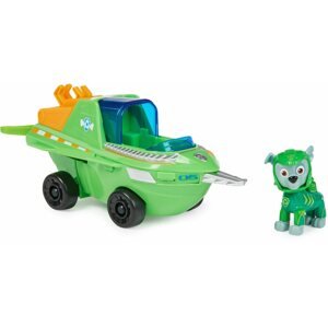 Játék autó Mancs őrjárat Aqua jármű Rocky figurával