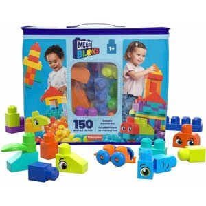 Játékkocka gyerekeknek Mega Bloks Igencsak nagy zsáknyi kocka - Kék (150)