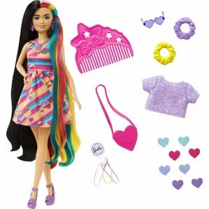 Játékbaba Barbie Baba fantasztikus hajjal - Fekete hajú