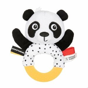 Csörgő Canpol babies - érzékszerveket fejlesztő játék Panda csörgővel és rágókával, BabiesBoo