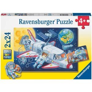 Puzzle Ravensburger Puzzle 056651 Utazás az űrben 2X24 darab