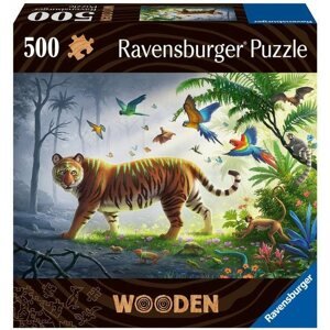 Puzzle Ravensburger Puzzle 175147 Fa puzzle Tigris a dzsungelben 500 darab