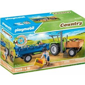 Építőjáték Playmobil 71249 Traktor utánfutóval