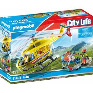 Építőjáték Playmobil 71203 Mentőhelikopter