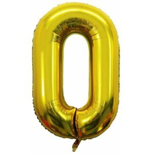 Lufi Atomia születésnapi 0 szám, arany, fólia, 82 cm