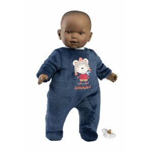 Játékbaba Llorens 14247 Baby Zareb - élethű játékbaba puha szövet testtel - 42 cm