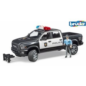 Játék autó Bruder Építőipari járművek - rendőrségi RAM 2500 pick-up rendőrrel