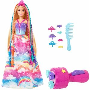 Játékbaba Barbie hercegnő színes hajjal játékszett
