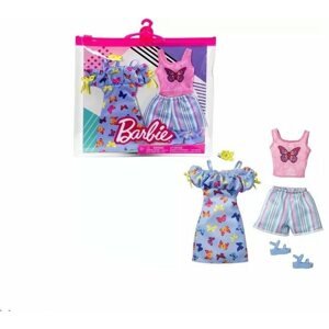 Játékbaba ruha Barbie 2 db ruha asst C