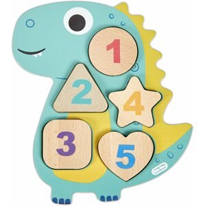 Fa puzzle Little Tikes Wooden Critters Fából készült kirakós játék számokkal - Dinoszaurusz